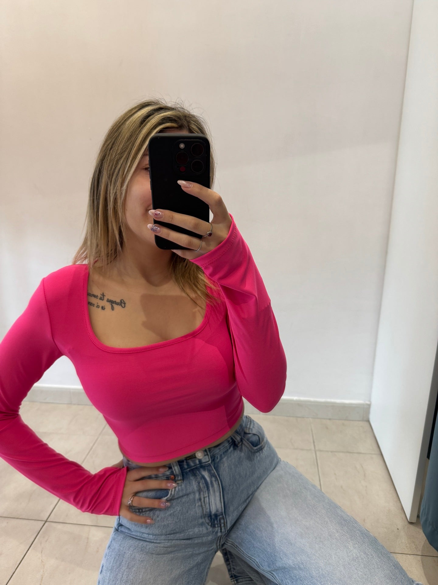 Top a maniche lunghe