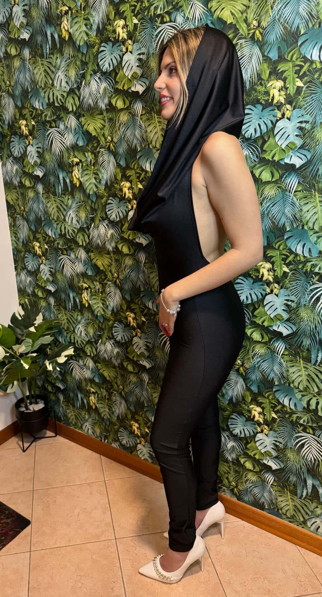 Jumpsuit con cappuccio