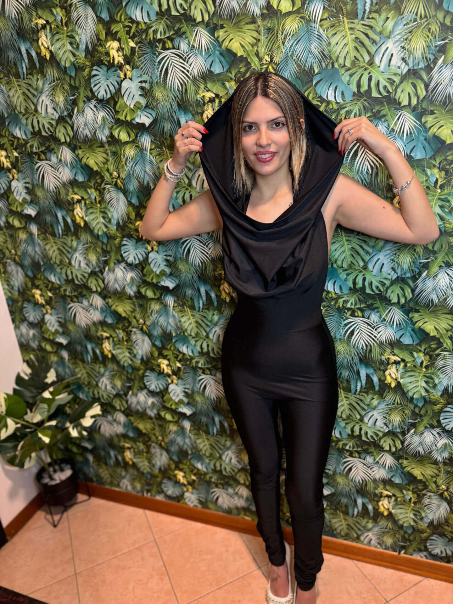 Jumpsuit con cappuccio